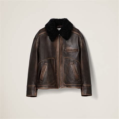 miu miu leather jacket